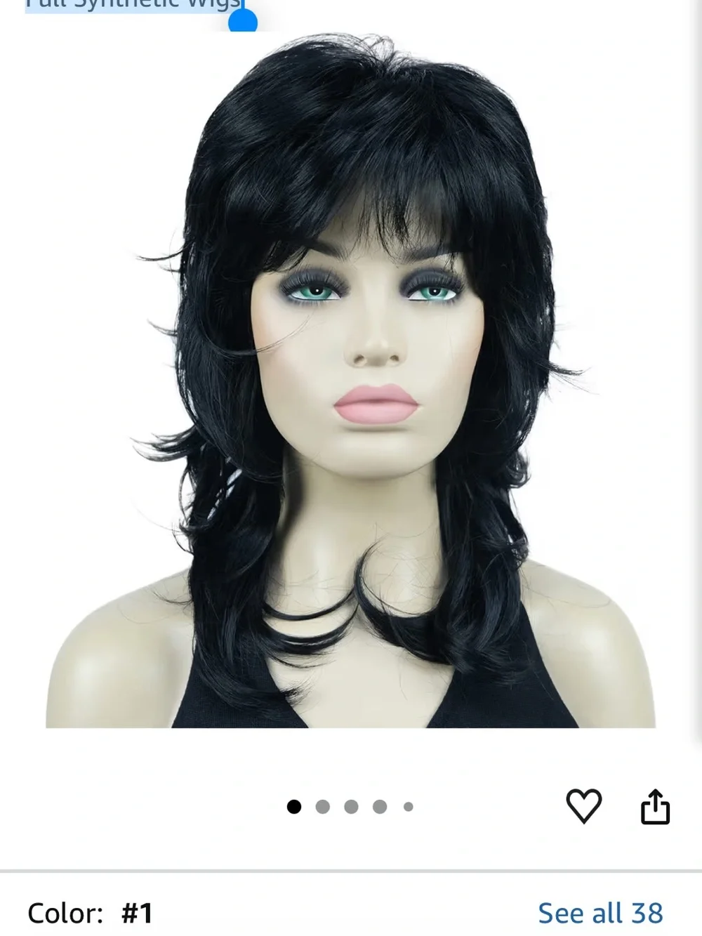 Lydell Long Soft Shaggy Layered Black Wig Classic Cap Full Synthetic Wig